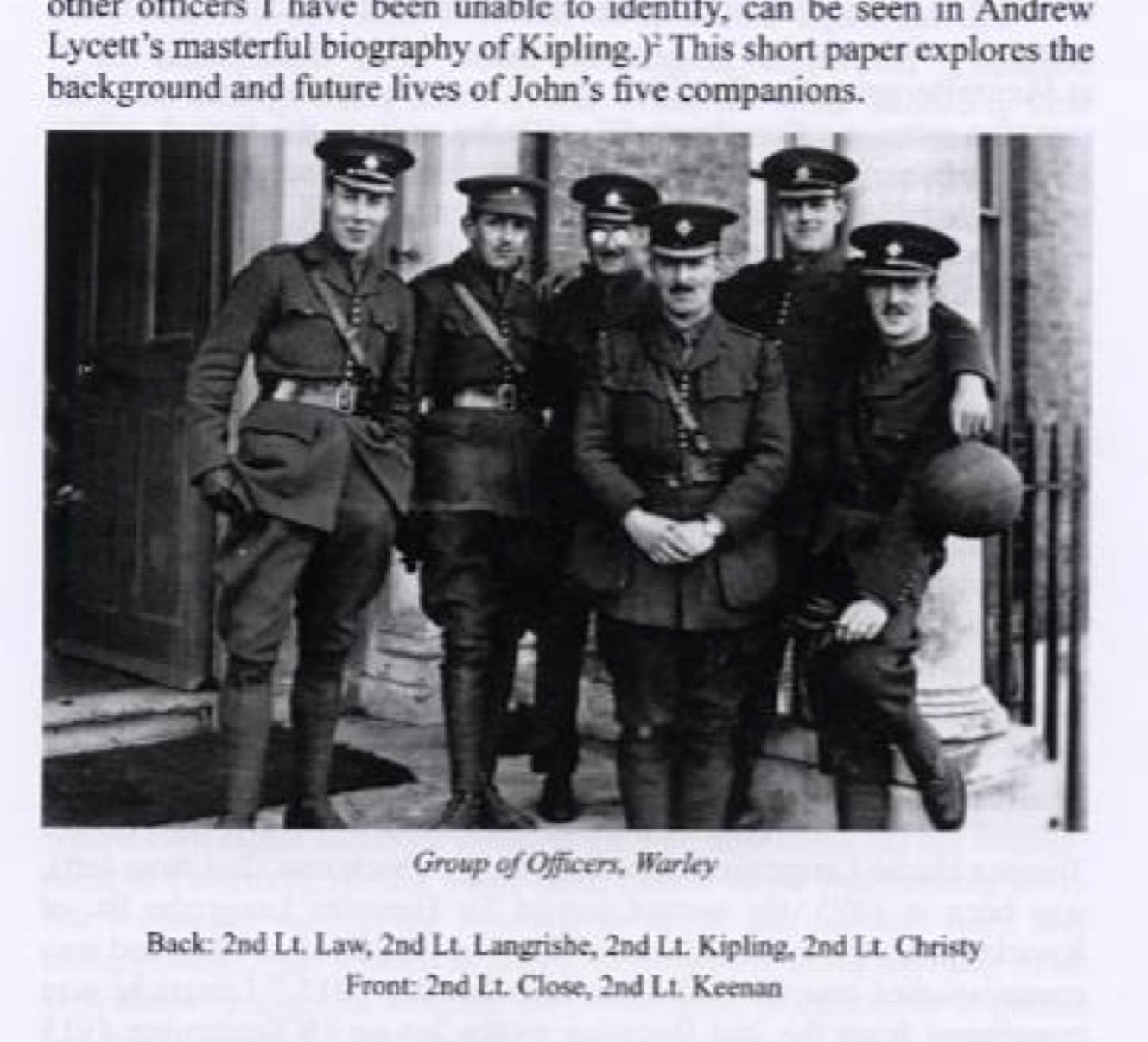 Kipling officer training Warley